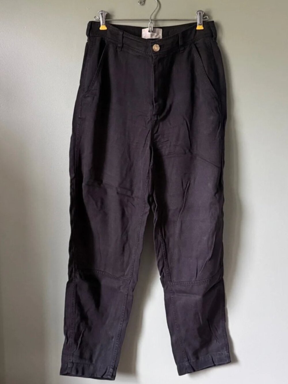 2 Everlane Pants Buttersoft Barrel Leg Trousers CREAM/BLACK  SET OF TWO - Picture 3 of 9